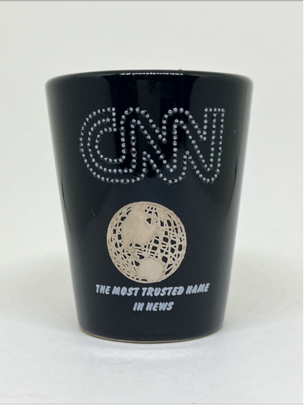 Black Ceramic CNN Shot Glass